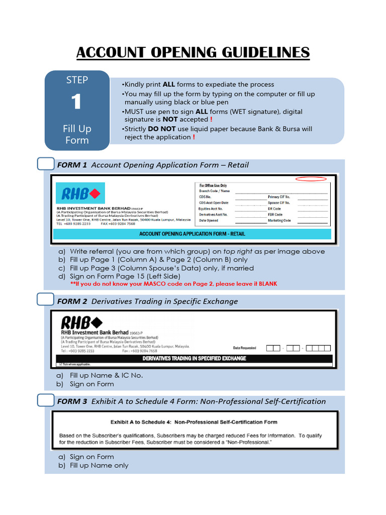 00_account Opening Guidelines (Futures) | PDF | Private Sector