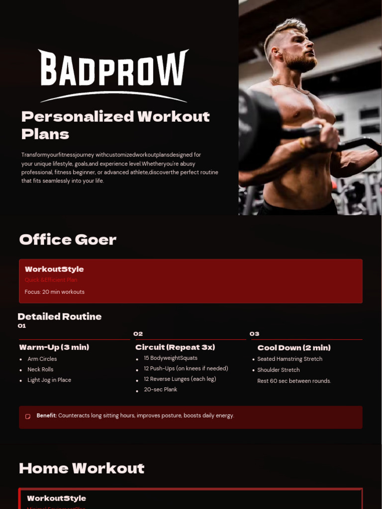 Free Personalized Workout Plans PDF | PDF | High Intensity Interval ...
