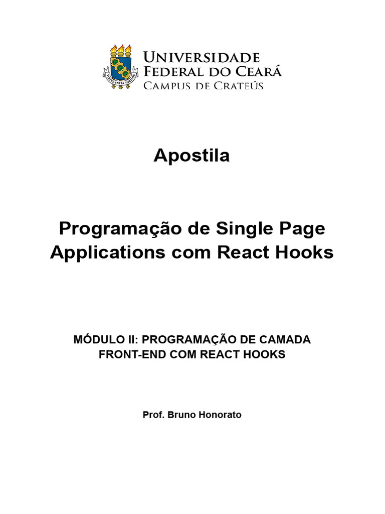 Introdução ao React Hooks: Módulo II | PDF | Aplicativo para celular ...