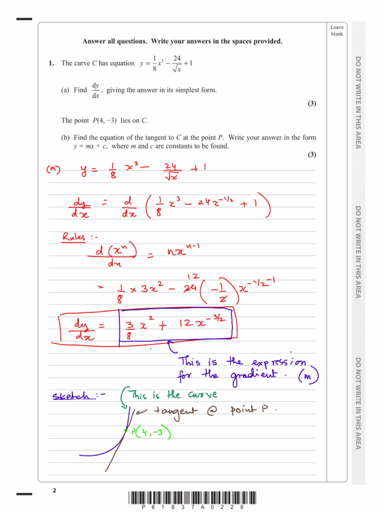 Differentiation Solved Question | PDF