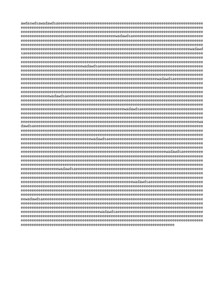 Document with Repeated Characters | PDF