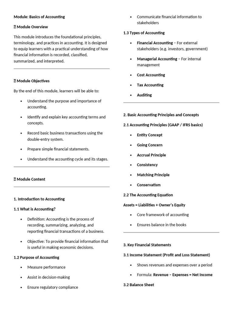 Accounting Basics for Beginners | PDF | Debits And Credits | Expense