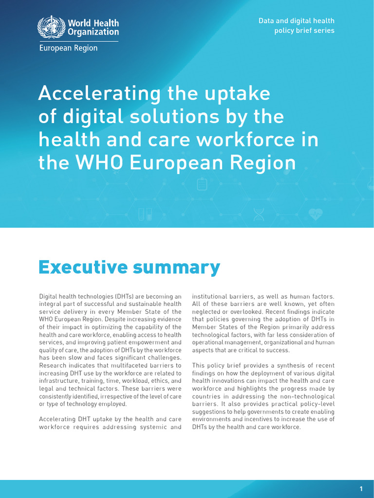Digital Solutions and Health Workforce 1756729072 | PDF | Electronic ...