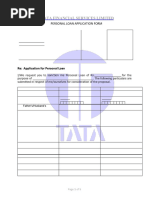 Personal Loan Application Form | PDF | Credit | Finance & Money Management