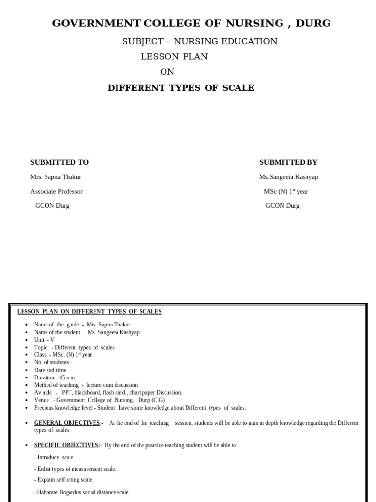 Different Types of Scales | PDF | Level Of Measurement | Likert Scale