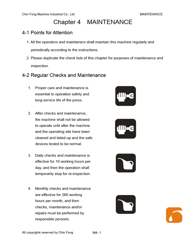 Essential Maintenance Guide for Press Machines | PDF | Belt (Mechanical ...