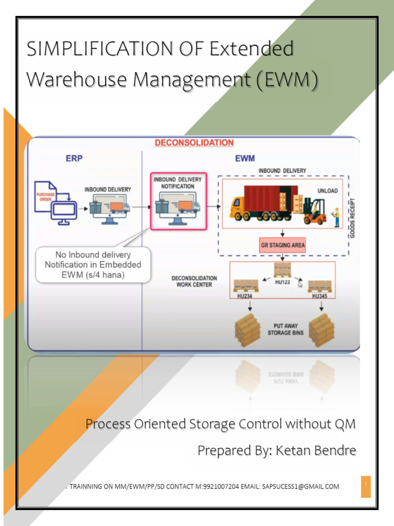 EWM Process Optimization for Retail | PDF | Warehouse | Logistics