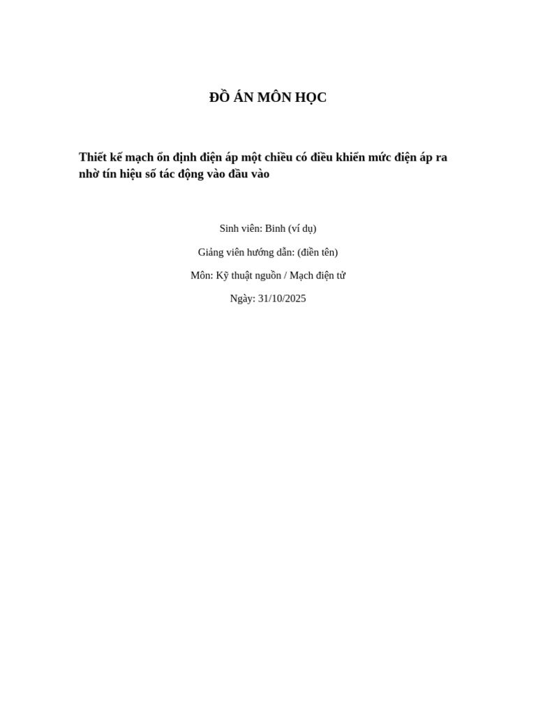 LM317 Binary Switch Report | PDF