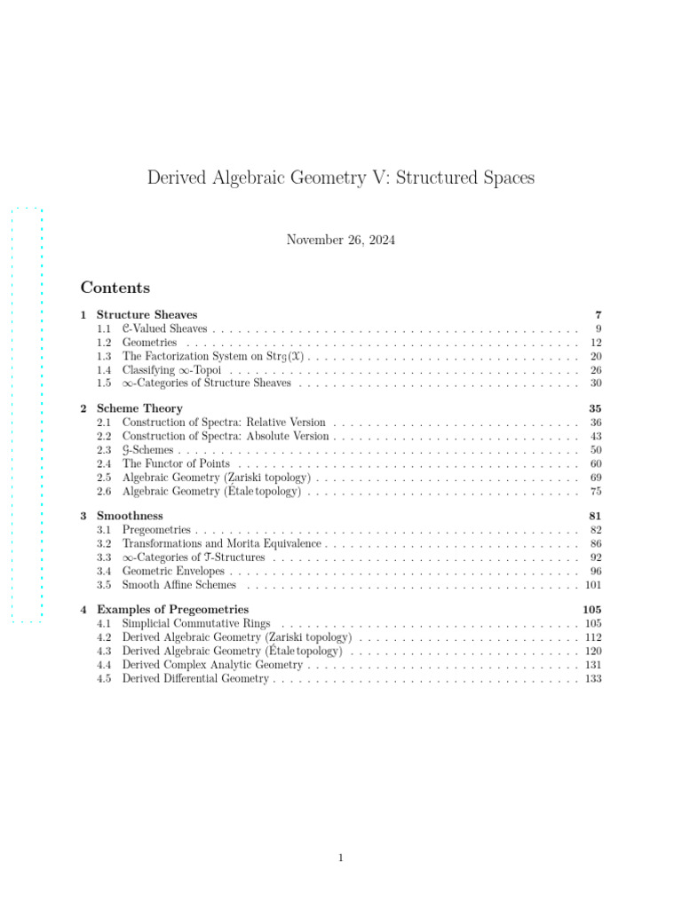 Structured Spaces in Derived Geometry | PDF | Ring (Mathematics ...