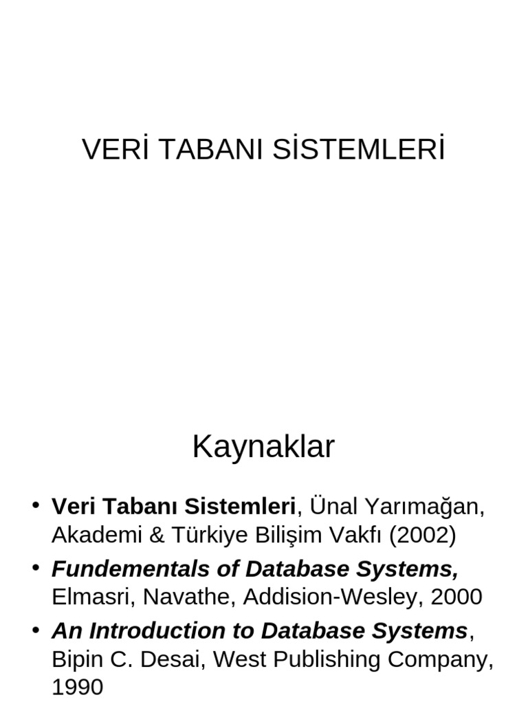 Veri Tabanı Sistemleri Temel Seviye 1 | PDF