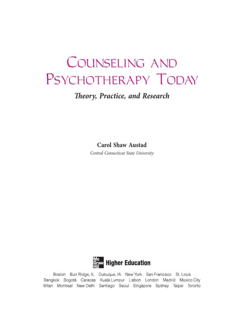 Counseling and Psychotherapy Overview | PDF | Psychotherapy | Gestalt ...