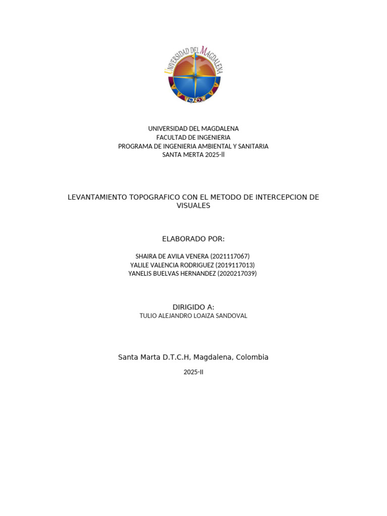 Intercepcion de Visuales | PDF | Topografía | Medición