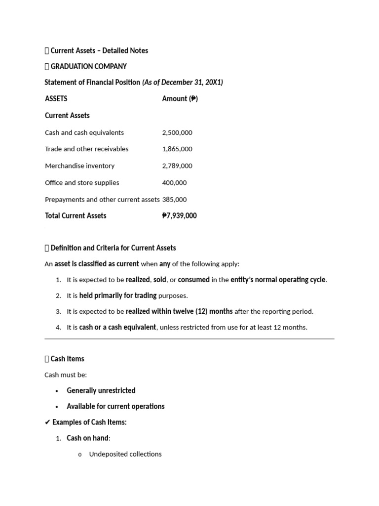 Current Assets Overview and Management | PDF | Debits And Credits | Banks