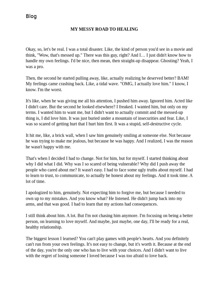 My Messy Road To Healing | PDF