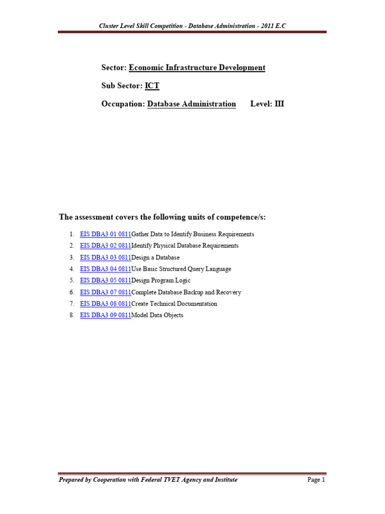 Database Administration Skills Assessment | PDF | Databases | Data ...
