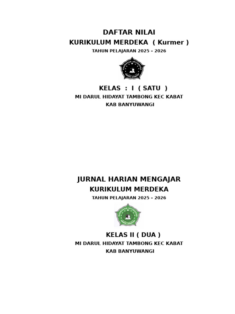 Jurnal Harian Mengajar Kurikulum Merdeka | PDF
