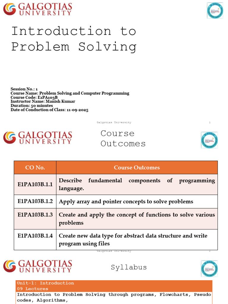 Introduction to Problem Solving in Programming | PDF | Control Flow ...