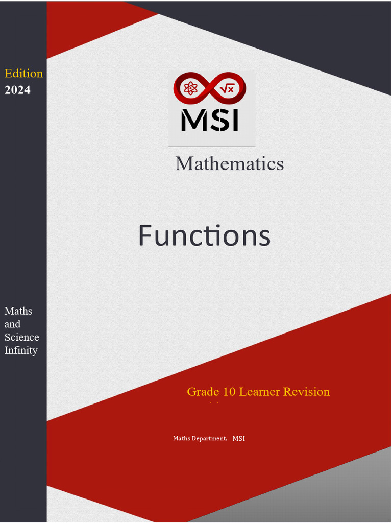 Grade 10 Functions Revision Guide | PDF