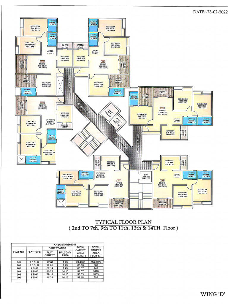 Wing D Typical Floor | PDF