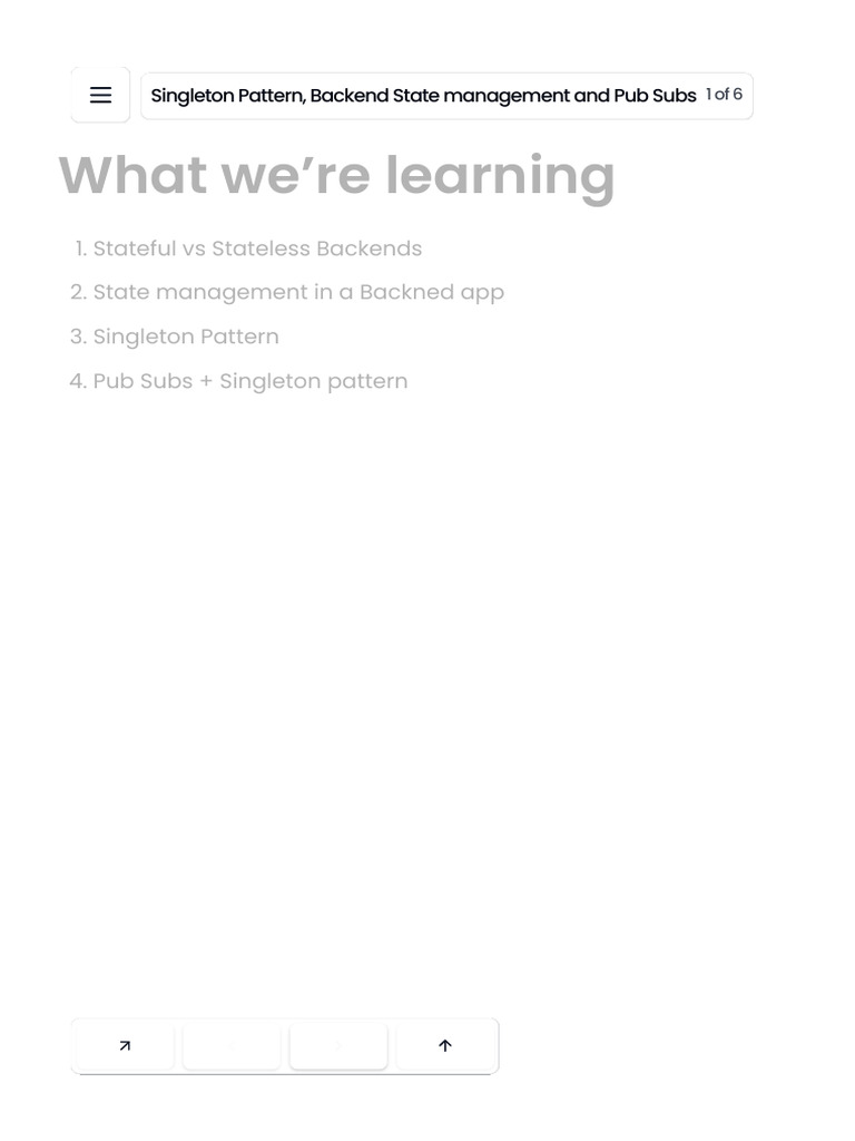 Singleton Pattern in Backend State Management | PDF | Constructor ...