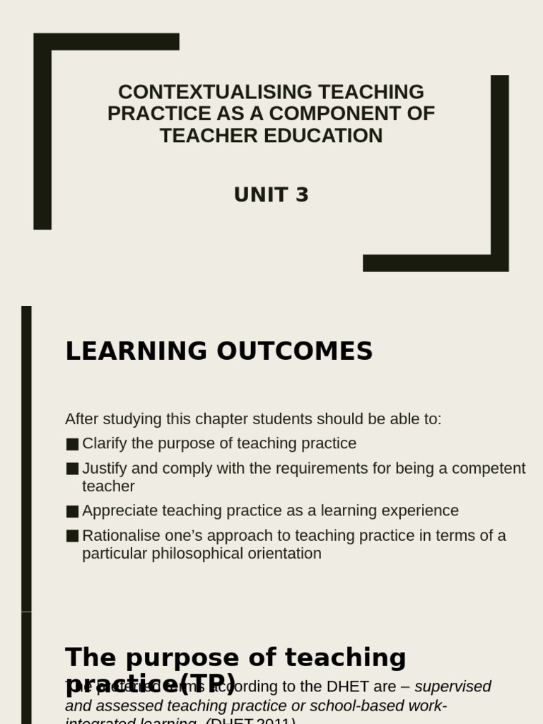 Teaching Practice in Teacher Education | PDF | Constructivism ...
