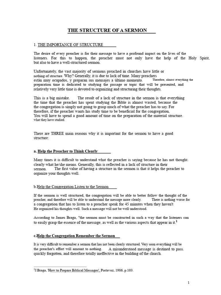 Effective Sermon Structure Essentials | PDF | Sermon | Proposition
