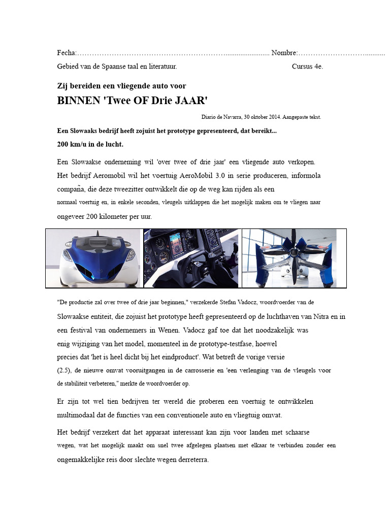 Vliegende Auto | PDF