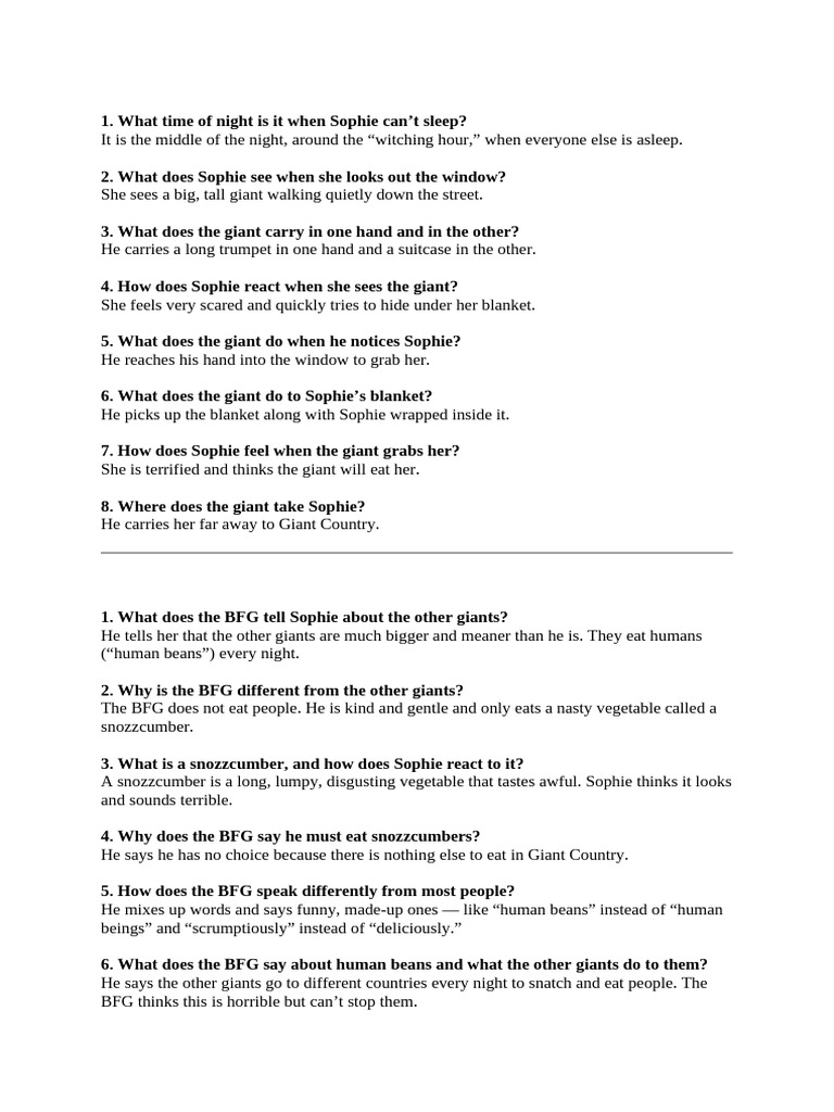 the BFG answer key | PDF, image size:768x1024
