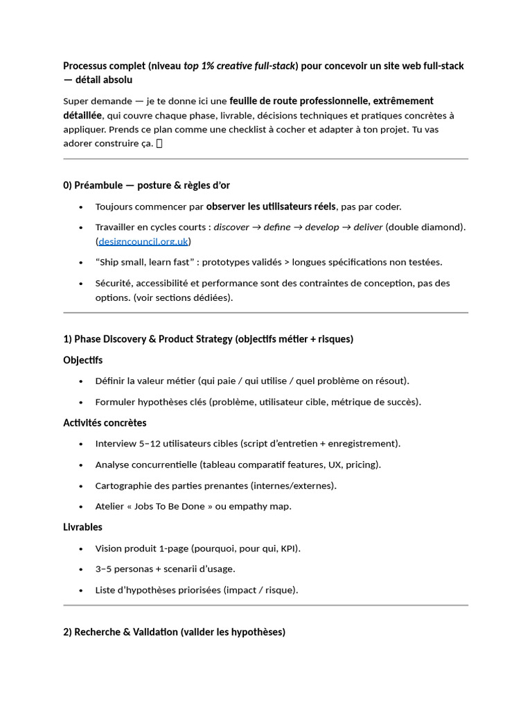 Guide complet pour créer un site web full-stack | PDF | Informatique ...