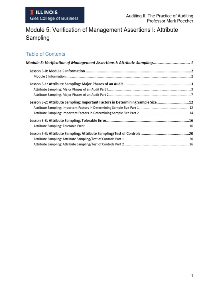 Attribute Sampling in Auditing Explained | PDF | Audit | Sampling ...