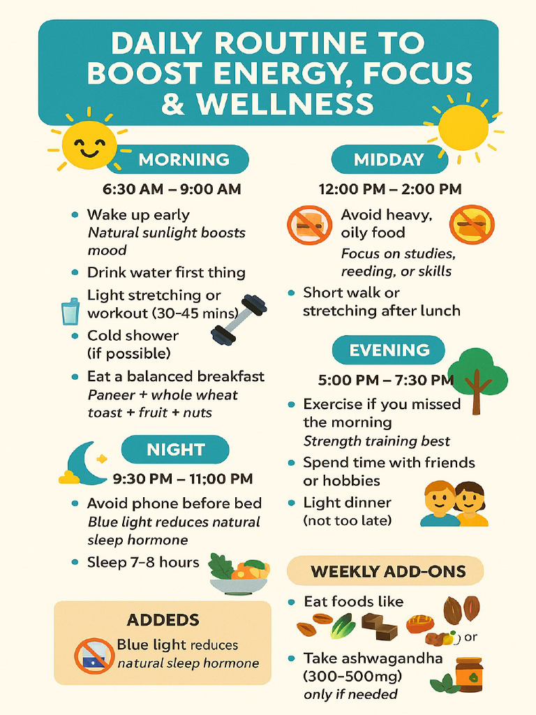 Diya's Daily Routine For Healthy and Fit Body | PDF