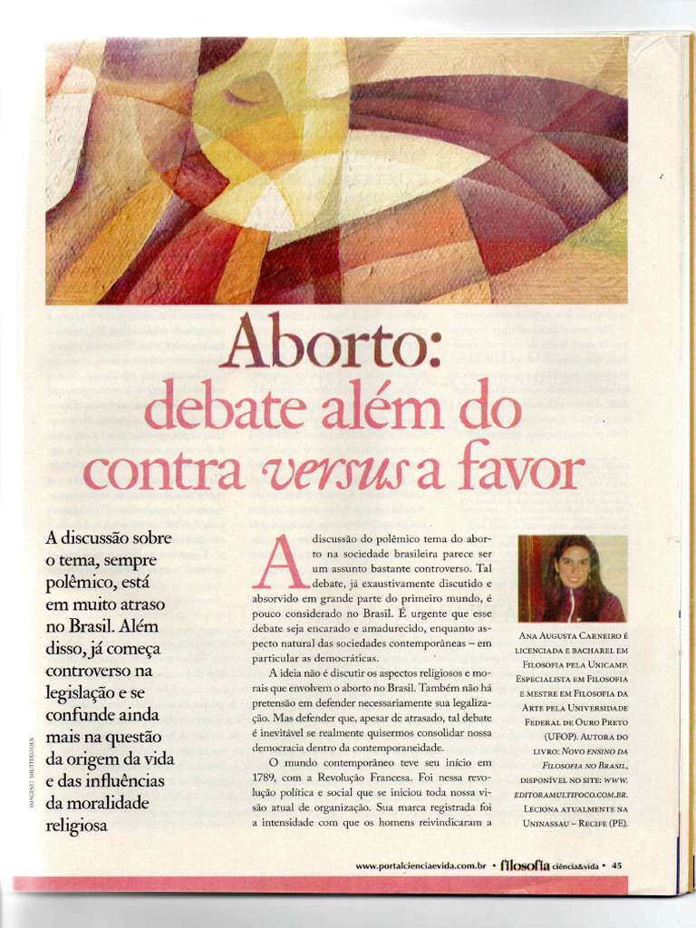 Aborto - Debate Além Do Contra A Favor | PDF