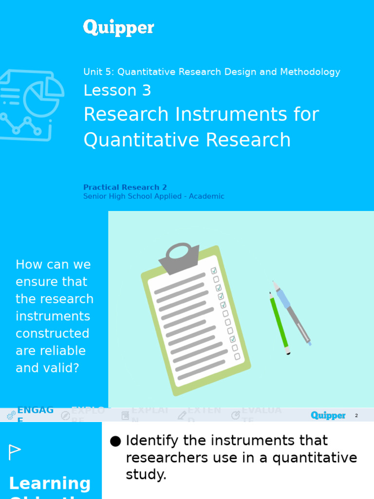 Quantitative Research Instruments Guide | PDF | Validity (Statistics ...