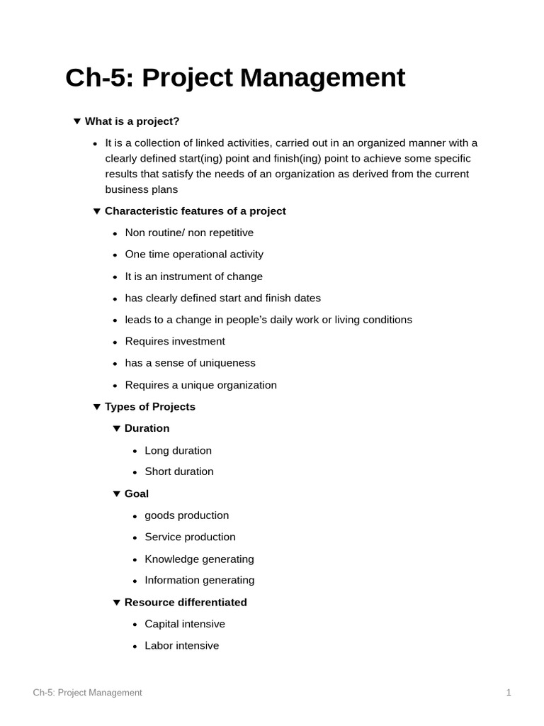 Ch-5 Project Management | PDF | Project Management | Business