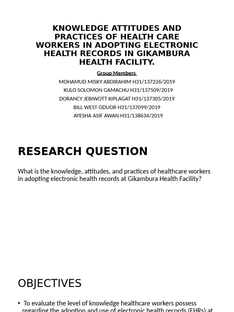 Knowledge Attitudes and Practices of Health Care Workers | PDF