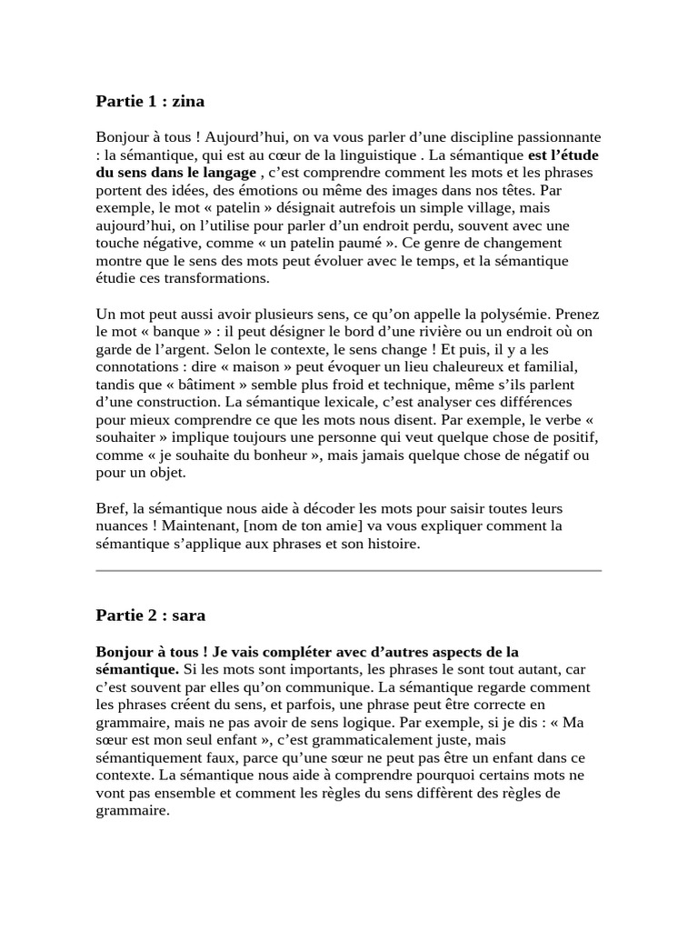Introduction à la sémantique linguistique | PDF | Sémantique ...