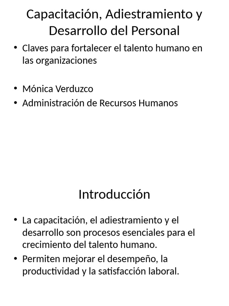 Capacitación y Desarrollo del Personal | PDF | Liderazgo | Business
