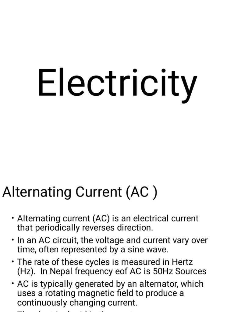 AC vs DC: Key Concepts and Applications | PDF | Electric Generator ...