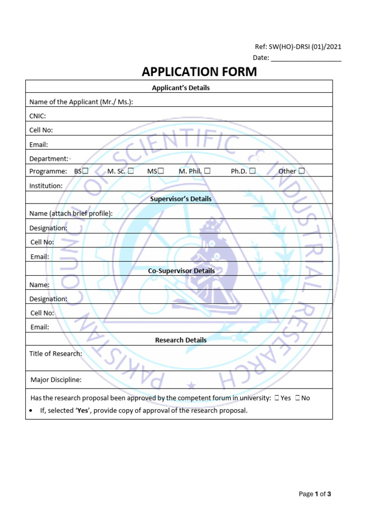 RequisitionFormDRSI | PDF