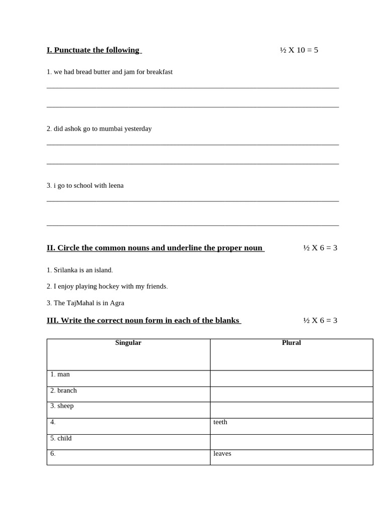 Noun Gender and Plural Worksheet | PDF | Grammatical Gender | Noun