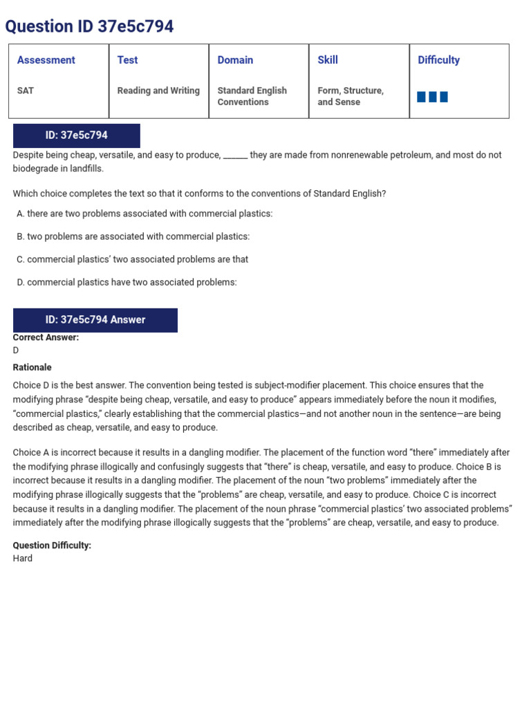 SAT Suite Question Bank - Results Rwa | PDF | Comma | Language Mechanics