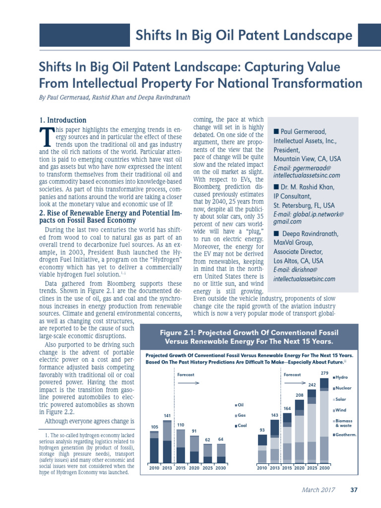 Big Oil Patent Trends and Energy Shifts | PDF | Renewable Energy ...