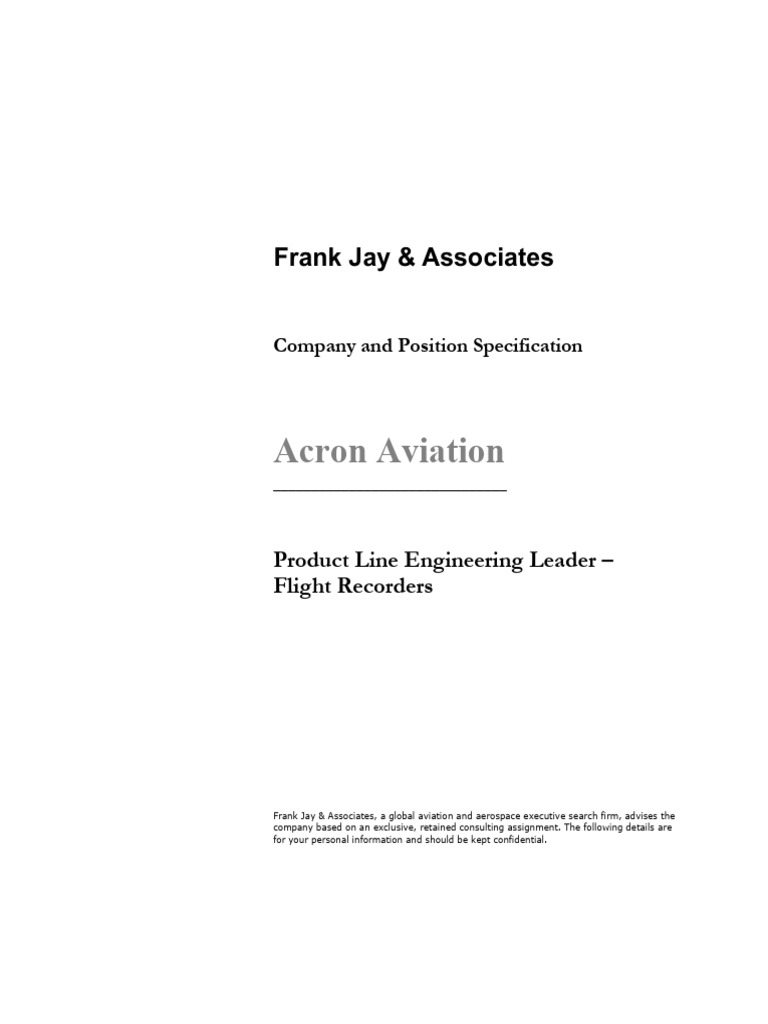 Acron Aviation Flight Recorder Leader Role | PDF | Artificial ...