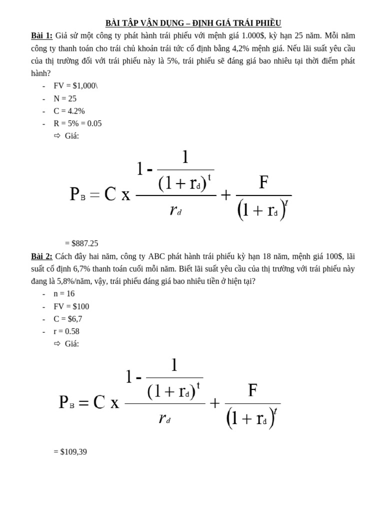 Quick Test 2 - Bond Valuation | PDF