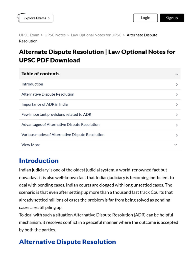 Understanding Alternative Dispute Resolution | PDF | Mediation ...