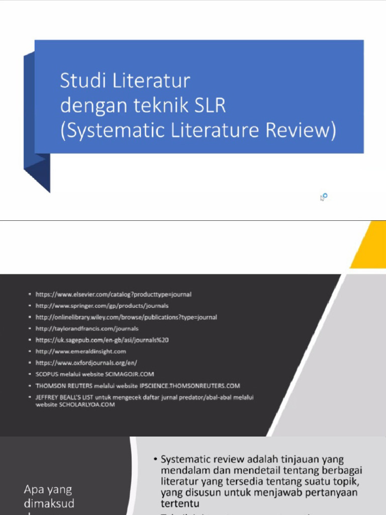 Systematic Literature Review | PDF