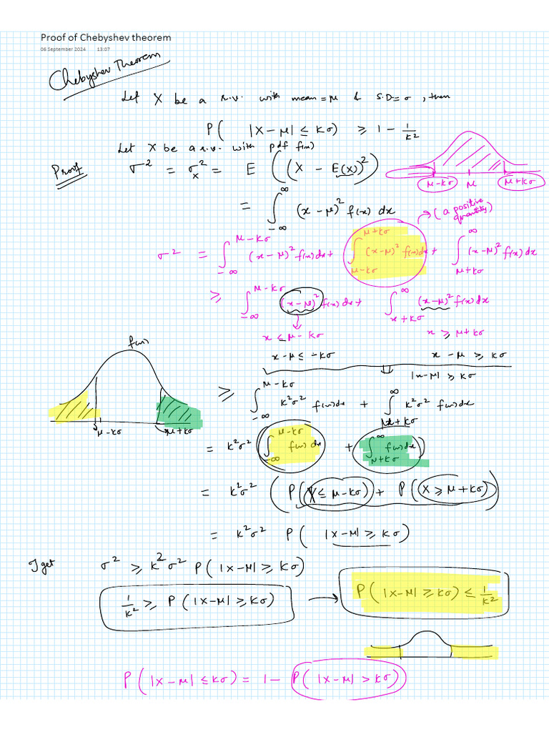 Proof Of Chebyshev Theorem Pdf