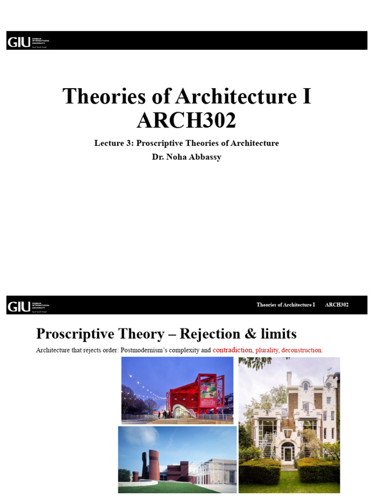 Proscriptive Theories in Architecture | PDF