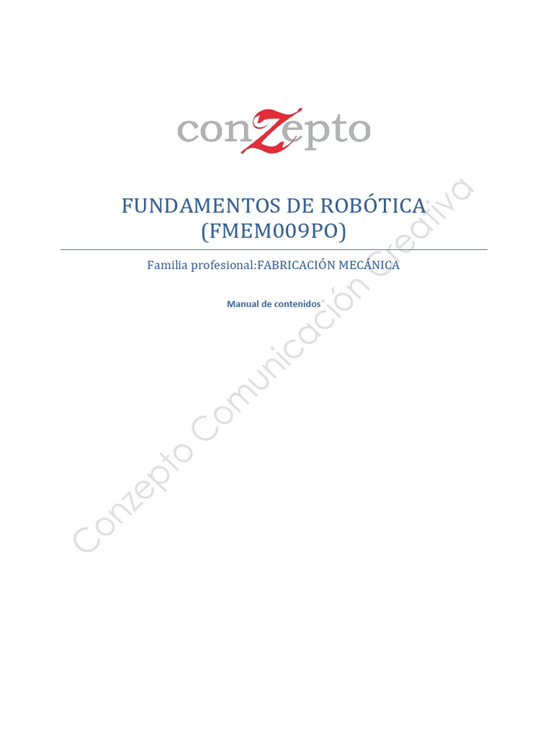 Fundamentos de Robótica (Fmem009po) | PDF | Robot | Robótica