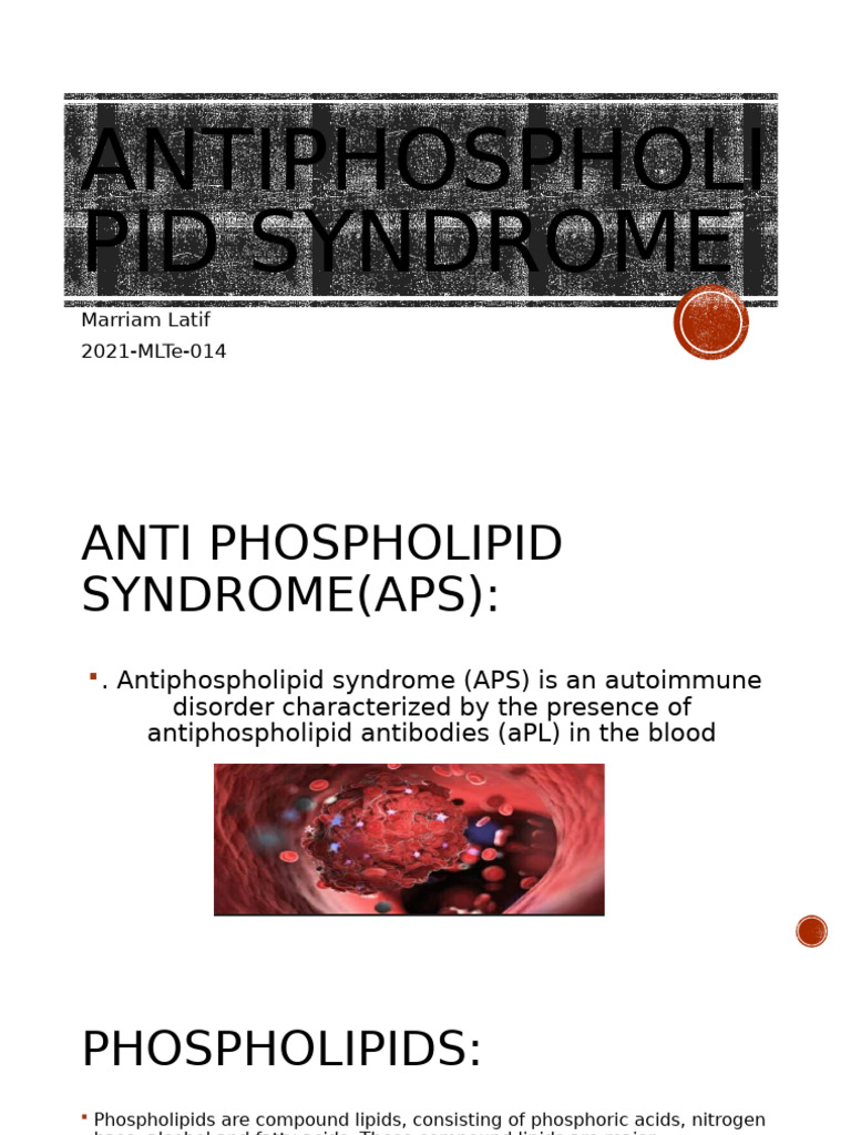 Antiphospholipid Syndrome | PDF | Clinical Medicine | Diseases And ...